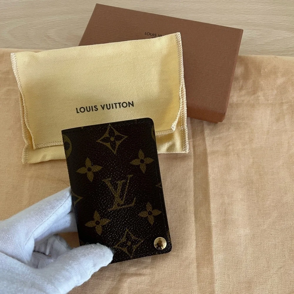 Louis Vuitton Multi Card Holder Dust Bag,Box Unisex EUC 2002